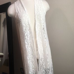 Ivory Lace Vest